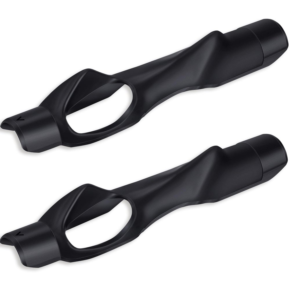 RoundFunny 2 Pack Golf Grip Trainer Attachment for Improving Hand Positioning on Club Right Handed Golf Swing Trainer for Kids and Woman Beginner Learn Correct Grip Posture(Black)