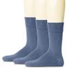 Hugh Ugoli Mens Cotton Dress Socks, Plain Colors, Regular Fit, Crew, Casual Socks, 3 Pack, Jeans Blue, Shoe Size: 8-10 view 1