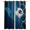 MIORON Sports Football Window Curtains, Science and Technology Bule Blackout Curtains, Noise Reducing Polyester Curtains for Living Room Bedroom Kitchen Gaming Room 2 Panels (63" W x 72" L) view 1