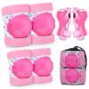 Ausletie Kids Knee and Elbow Pads Set for 3-8 Years, Protective Gear with Drawstring Bag for Girls and Boys Roller Skating, Cycling, Skateboarding view 1