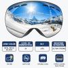 GlaRid Ski Goggles for Men Women Adult Youth, OTG Frameless 100% Anti Fog & UV Protection with Organizer (silver) view 3