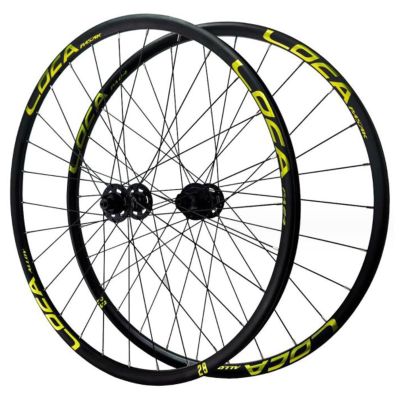 ZECHAO 26/27.5/29 Inch Mountain Wheelset,Middle Lock Bearing 28 Spokes Aluminium Alloy Double Wall Rims Disc Brake Quick Release Bike Wheels Wheelset (Color : Gold, Size : 29inch)