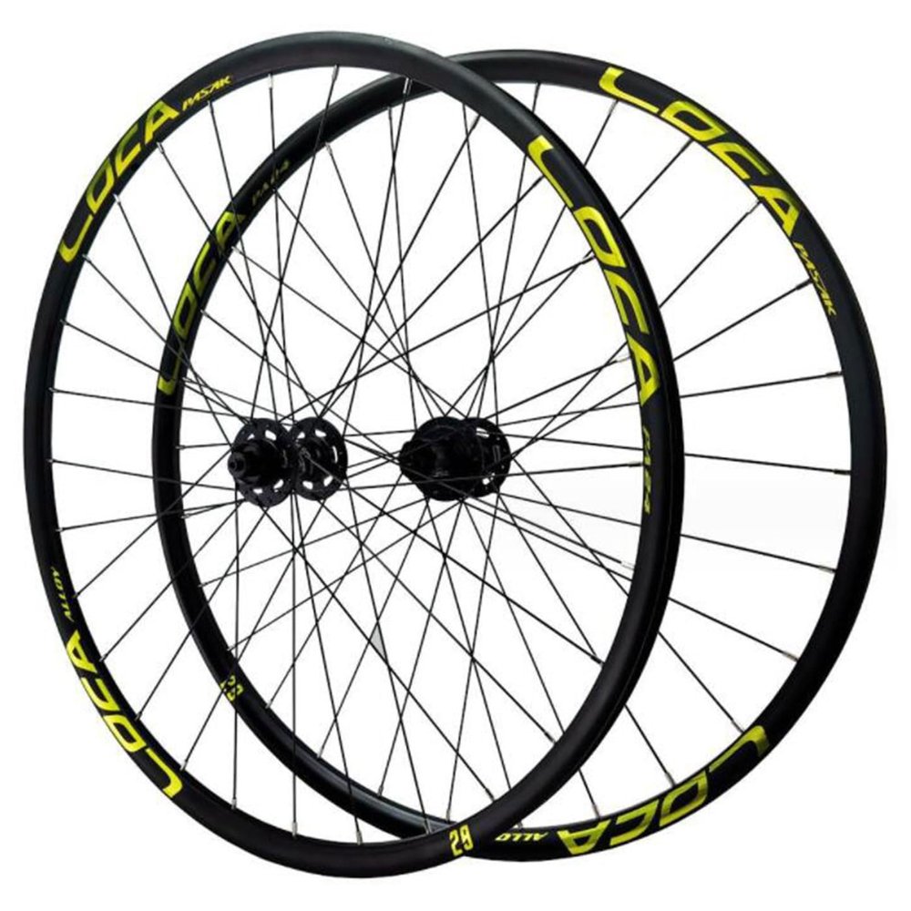 ZECHAO 26/27.5/29 Inch Mountain Wheelset,Middle Lock Bearing 28 Spokes Aluminium Alloy Double Wall Rims Disc Brake Quick Release Bike Wheels Wheelset (Color : Gold, Size : 29inch)