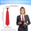 Mantieqingway Zipper Ties for Women, Pre-tied Adjustable Boys/Girls Neck Ties for Business, School Uniforms, JK/JC Cosplay (Red) view 2