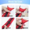 Mantieqingway Zipper Ties for Women, Pre-tied Adjustable Boys/Girls Neck Ties for Business, School Uniforms, JK/JC Cosplay (Red) view 3
