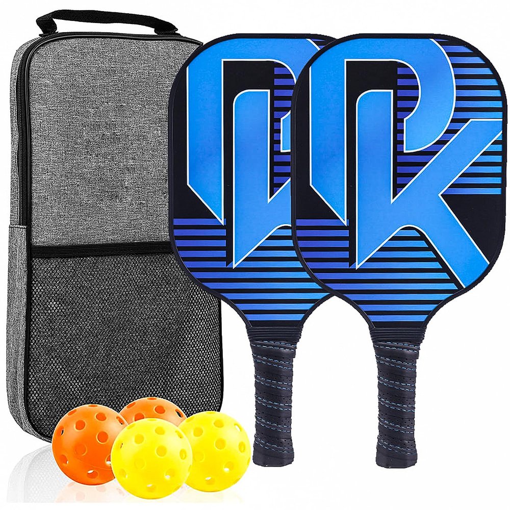 Lvpradior Pickleball Paddles, USAPA Approved Fiberglass Surface Pickleball Set, Pickleball Paddles Set with Pickleball Rackets for Men Women