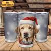 Hyturtle Personalized Gifts Dog Lover - Labrador Merry Christmas Custom Name Coffee Tumbler Cup Stainless Steel 20oz, Animal Lover Gifts For Women Girl Kids Men On Birthday Christmas view 2