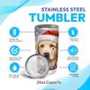 Hyturtle Personalized Gifts Dog Lover - Labrador Merry Christmas Custom Name Coffee Tumbler Cup Stainless Steel 20oz, Animal Lover Gifts For Women Girl Kids Men On Birthday Christmas view 4