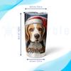 Hyturtle Personalized Gifts Dog Lover - Beagle Merry Christmas Custom Name Coffee Tumbler Cup Stainless Steel 20oz, Animal Lover Gifts For Women Girl Kids Men On Birthday Christmas view 3