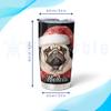 Hyturtle Personalized Gifts Dog Lover - Pug Merry Christmas Custom Name Coffee Tumbler Cup Stainless Steel 20oz, Animal Lover Gifts For Women Girl Kids Men On Birthday Christmas view 3
