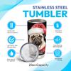 Hyturtle Personalized Gifts Dog Lover - Pug Merry Christmas Custom Name Coffee Tumbler Cup Stainless Steel 20oz, Animal Lover Gifts For Women Girl Kids Men On Birthday Christmas view 4