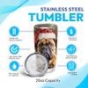 Hyturtle Personalized Gifts Dog Lover - Bulldog Merry Christmas Custom Name Coffee Tumbler Cup Stainless Steel 20oz, Animal Lover Gifts For Women Girl Kids Men On Birthday Christmas view 4