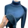 CYXZX Women's Blue Turtleneck Sweater, Long Sleeve, Casual, Fall, Winter view 1