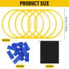 Shappy 50 Pcs Agility Rings with Storage Bags 15 Inch Agility Training Rings Hoop Exercise Ring Plastic Speed Rings Jumping Hoops for Sports Soccer Football Gymnastics Practice Games (Yellow) view 2