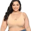 TELIMUSSTO Women's Full Coverage Plus Size Soft Cotton Lace Bra Wirefree Non-Padded 48DD-1 view 1