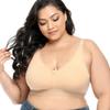 TELIMUSSTO Women's Full Coverage Plus Size Soft Cotton Lace Bra Wirefree Non-Padded 48DD-1 view 2