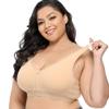 TELIMUSSTO Women's Full Coverage Plus Size Soft Cotton Lace Bra Wirefree Non-Padded 48DD-1 view 3