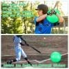 RoundFunny 4 Sets Connection Ball for Baseball 9.8 Inches Soft Baseball Hitting Trainer, Improve Arm Action and Hitting Pitching Training Efficiency (Green) view 3