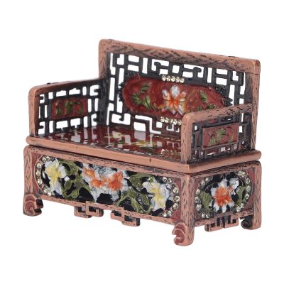 BestAlice Vintage Jewelry Box Antique Sofa Shape Desktop Jewelry Box Trinket Storage Box for Earrings Necklace Figurine Craft Ornaments for Home Decor Unique Gift