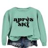 ESIKAH Apres Ski Sweatshirt Womens Crewneck Long Sleeve Casual Popular Pullover Tops Girls Weekend Winter Sports Sweatshirt Blue view 2