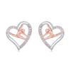 925 Sterling Silver Gymnastics Stud Earrings for Daughter Gymnastics Gifts USA Gymnast Ear Studs Jewelry Gift Gymnastics Sport Earrings Sports Jewelry for Granddaughter Christmas Gift (Gymnastics Style-4) view 1