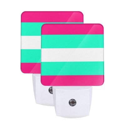 Qauirfe Transgender Rainbow Pride Flag Night Light Set of 2 Home Decor