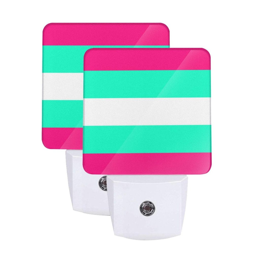 Qauirfe Transgender Rainbow Pride Flag Night Light Set of 2 Home Decor