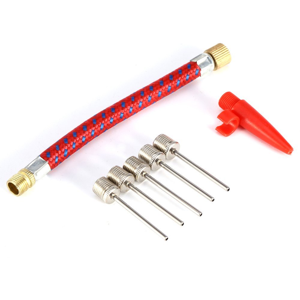 VGEBY Pump Adapter Kit, Portable Basketball Pump Needle Kit Inflatable Adaptor Kit 7 Piece Needle Connectors for Soccer Football Basketball Tyre
