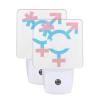 Qauirfe Transgender Symbol Pride Flag LGBT Night Light Set of 2 Home Decor view 1