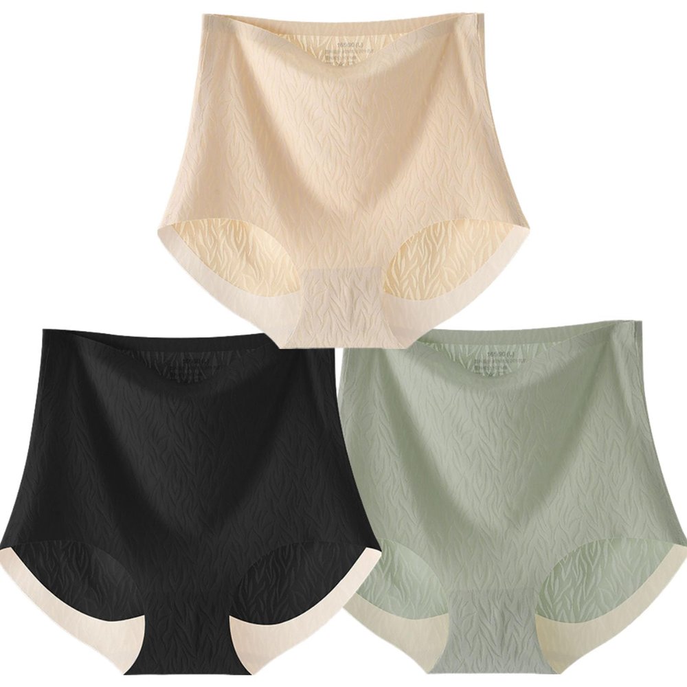 Fresh Seamless High Waist Hip Lifting Tummy Control Panties Butt Lift Pantis Ice Silk Women Plus Size Shapewear (US, Alpha, Medium, Regular, Regular, C)