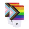 Qauirfe Transgender Pride Rainbow Flag LGBTQ Night Light Set of 2 Home Decor