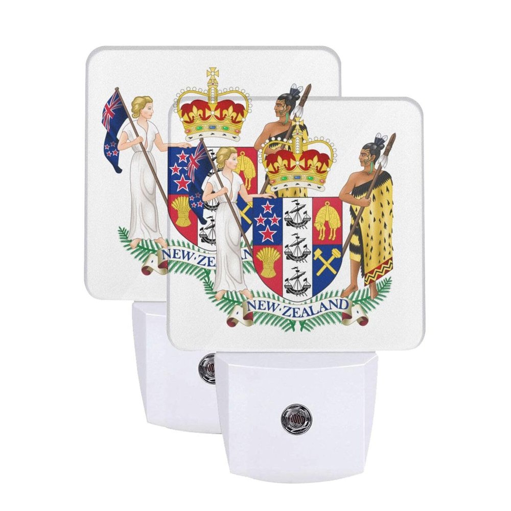 Qauirfe Coat of Arms of New Zealand Night Light Set of 2 Home Decor