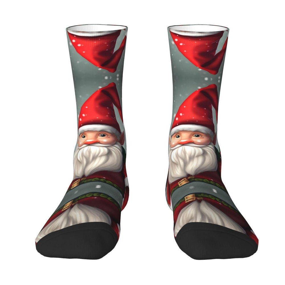 ZISHAK Christmas Traditional Gnome Adult Sports Socks-Men'S Cotton Mid-Calf Socks:A Fusion Of Comfort,Style,And Functionality