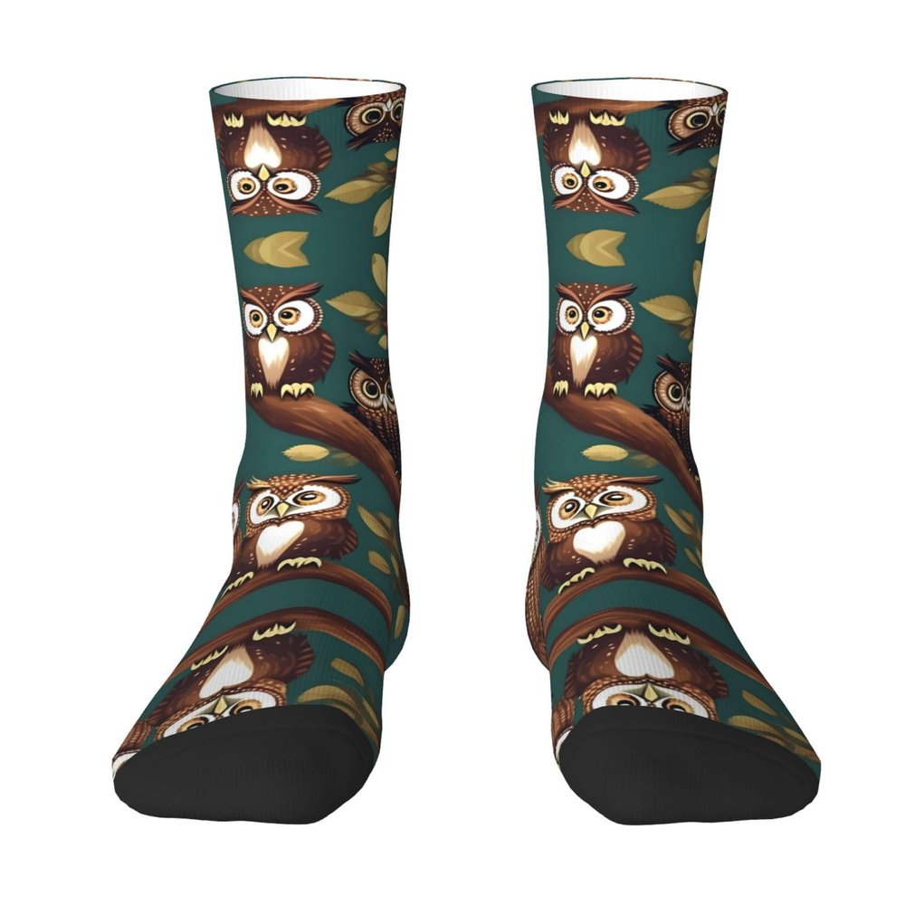 ZISHAK Magic Owel Adult Sports Socks-Men'S Cotton Mid-Calf Socks:A Fusion Of Comfort,Style,And Functionality