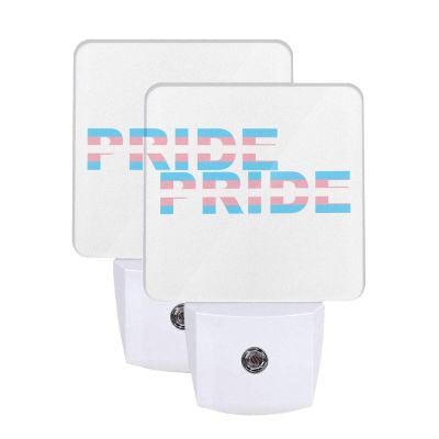 Qauirfe Transgender Pride Flag Night Light Set of 2 Home Decor