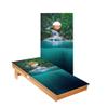 Skip's Garage Forest Waterfall Cornhole Boards - Includes (2) Boards (Resin Bags) + (1) Black Carrying Case view 1