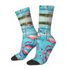 ZISHAK Flamingo And Swimming Pool Adult Sports Socks-Men'S Cotton Mid-Calf Socks:A Fusion Of Comfort,Style,And Functionality view 3