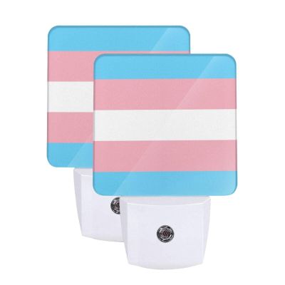 Qauirfe Transgender Pride Flag LGBTQ Night Light Set of 2 Home Decor