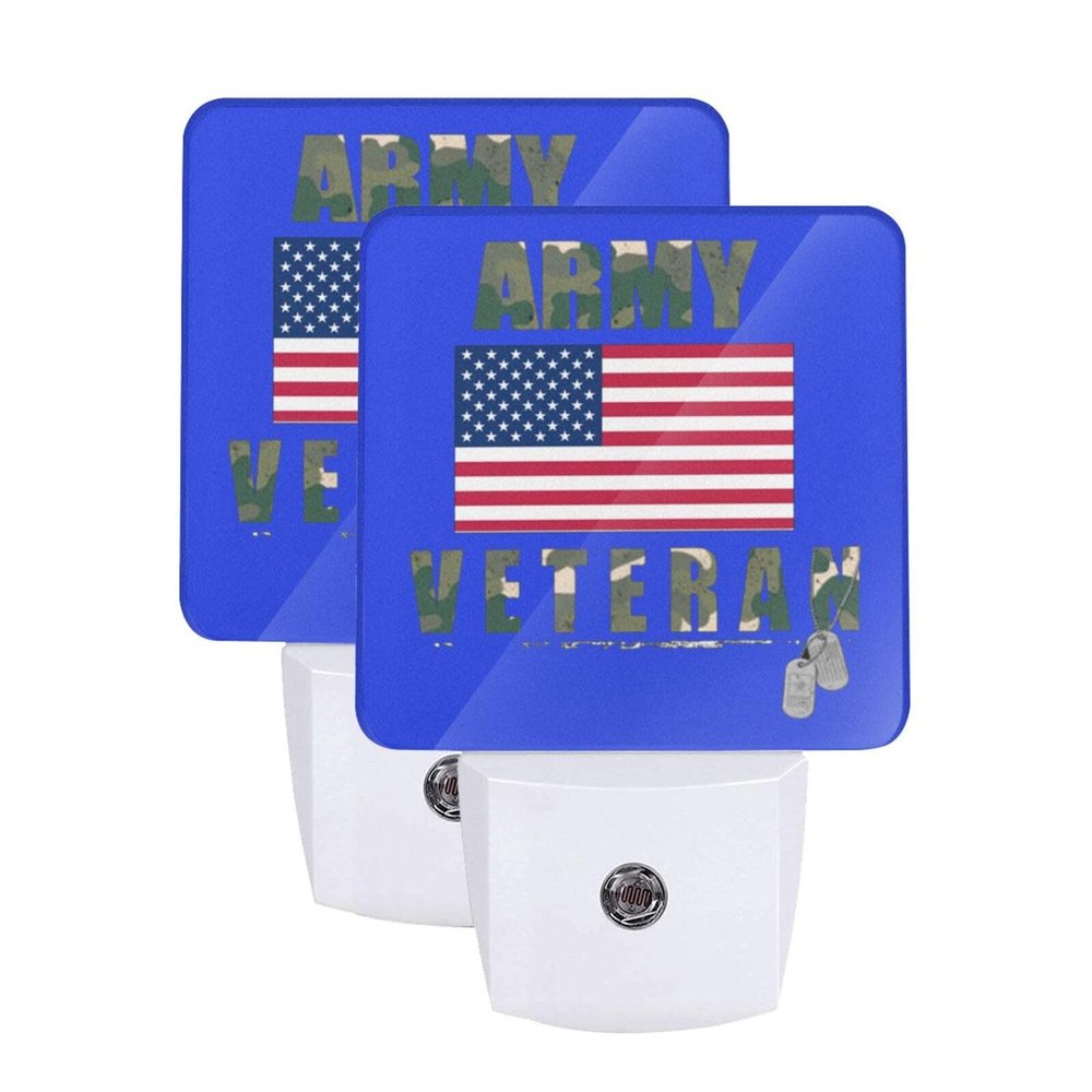 Qauirfe USA Veterans Night Light Set of 2 Home Decor