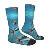 ZISHAK Flying Fish In The Ocean Adult Sports Socks-Men'S Cotton Mid-Calf Socks:A Fusion Of Comfort,Style,And Functionality view 4
