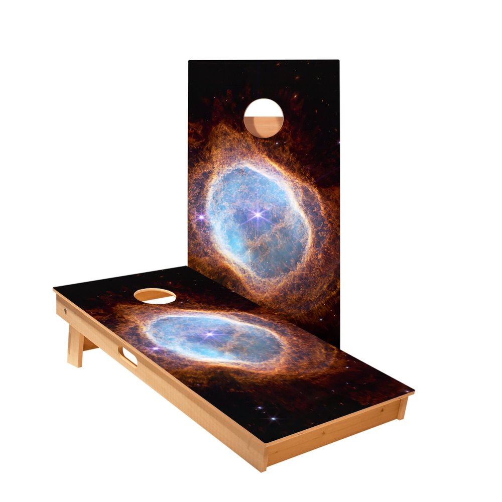 Skip's Garage Southern Ring Nebula Cornhole Boards - Includes (2) Boards (Resin Bags) + (1) Black Carrying Case