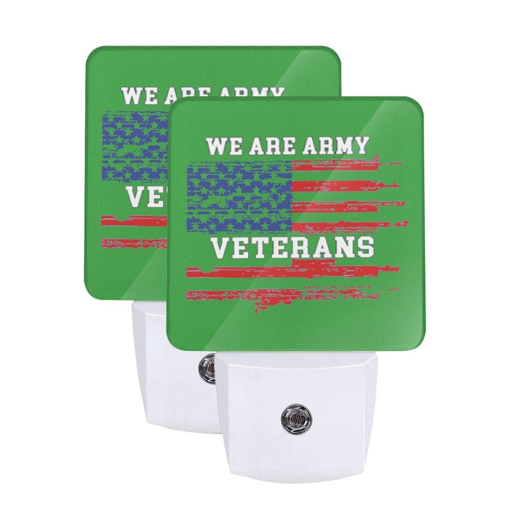 Qauirfe We are Veterans Night Light Set of 2 Home Decor