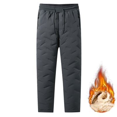 ZGSYH Snow Pants,2024 Snow Fleece Pants for men and women,Unisex Fleece-Lined Waterproof Pants Fleece Trousers for Seniors Winter (Color : Gray2, Size : Large)