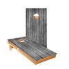Skip's Garage Dark Large Panel Wood Cornhole Boards - Includes (2) Boards (Resin Bags) + (1) Carry Case, (2) Hole Lights & (2) Edge Lights view 1