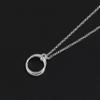 A Charmed Impression Father and Daughter Gift - The Love Between Last Forever - Hammered Linked Infinity Ring Necklace Silver view 3