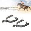 Western Cowboy Spurs, Paired with 6 Holes Spurs Belt, Stainless Steel Western Horse Spurs with Rotatable Gear, Leather Spur Straps Retro Fine Workmanship Men Women Horse Boot Spurs for Equestrian view 2