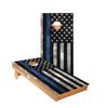 Skip's Garage Thin Blue Line Cornhole Boards - Includes (2) Boards (Resin Bags) + (2) Hole Lights & (2) Edge Lights view 1