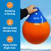 Boat Buoy Float, 12" Round, Small Mooring Buoy Ball, Anchor Ball, Dock Bumper for Lake or Ocean, Turnstone, 1-Pack view 2