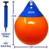 Boat Buoy Float, 12" Round, Small Mooring Buoy Ball, Anchor Ball, Dock Bumper for Lake or Ocean, Turnstone, 1-Pack view 3
