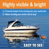 Boat Buoy Float, 12" Round, Small Mooring Buoy Ball, Anchor Ball, Dock Bumper for Lake or Ocean, Turnstone, 1-Pack view 4